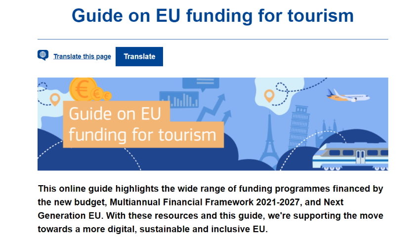 Guide on EU funding for tourism