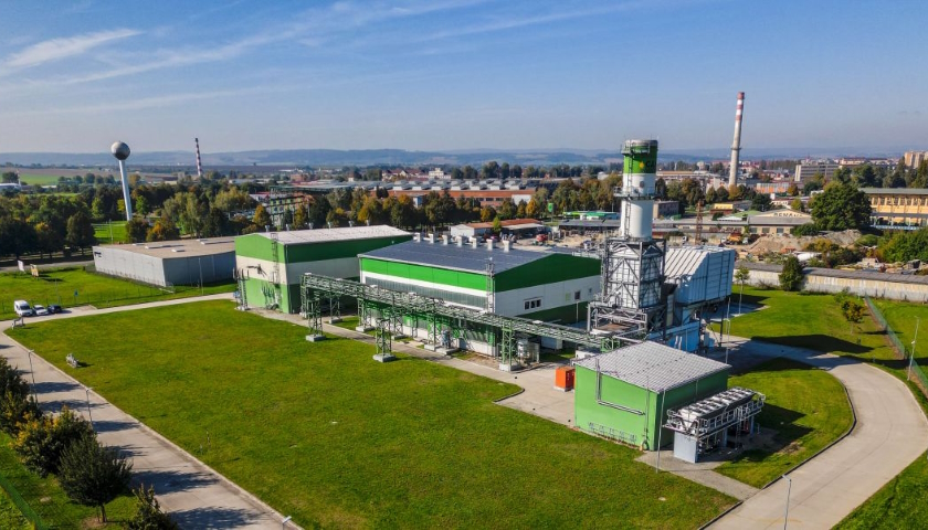 Paroplynová elektrárna firmy UCED v Prostějově