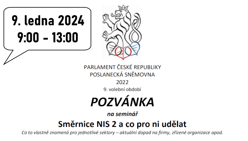 POZVÁNKA: Směrnice NIS 2 a co pro ni udělat