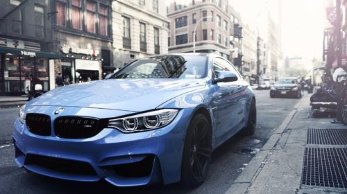 BMW car in the city