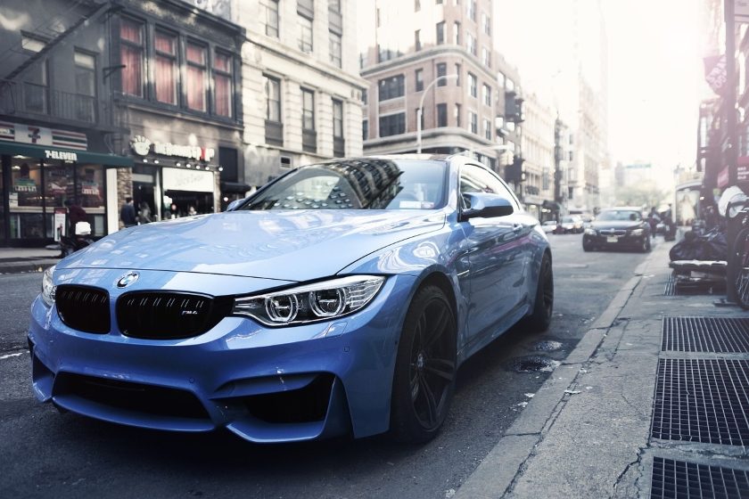 BMW car in the city
