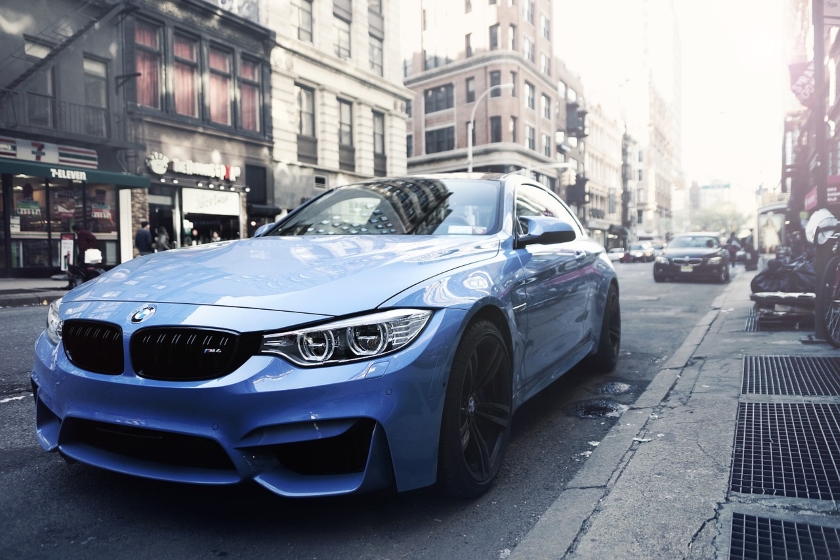 BMW car in the city