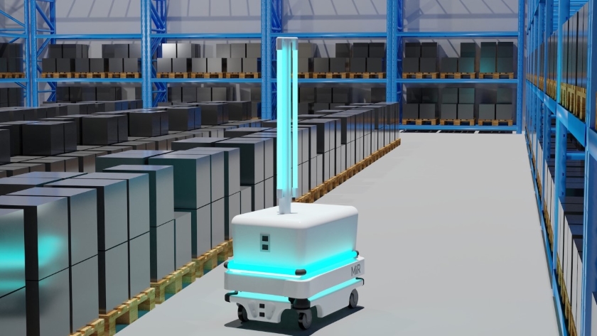 Čistič Viktor, dezinfekční robot na bázi technologie MiR