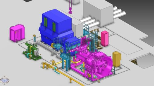 Parní turbína 3D model
