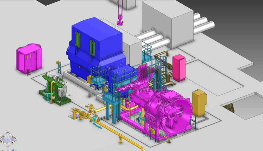 Parní turbína 3D model