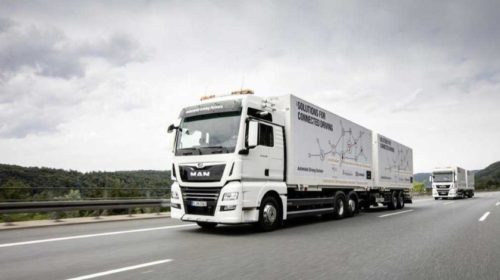 Platooning poprvé v praxi